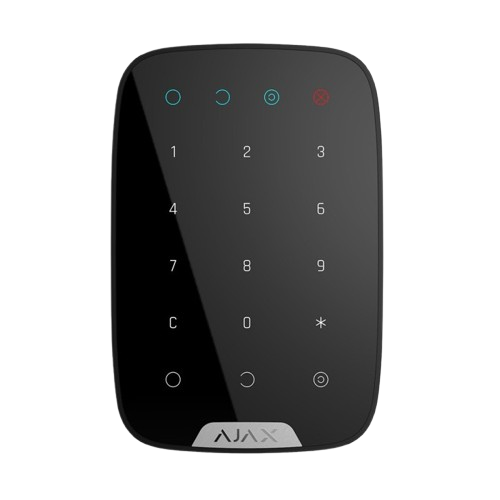 Ajax KeyPad Black — сенсорна клавіатура для керування охороною, чорний колір