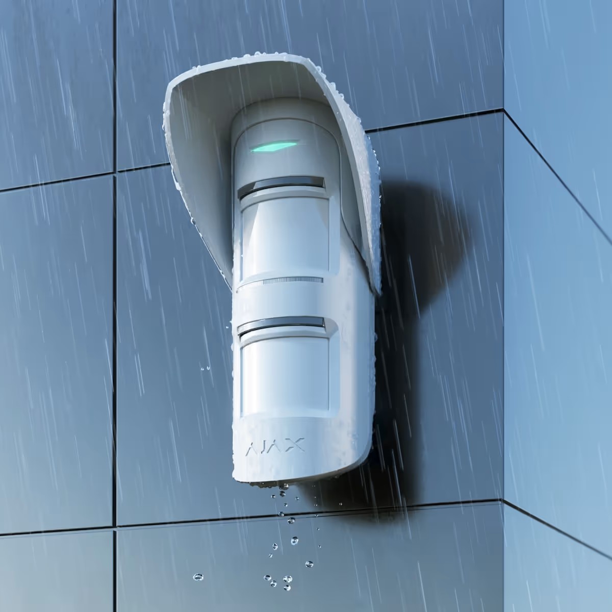 Ajax MotionProtect Outdoor White — встановлення з навісом