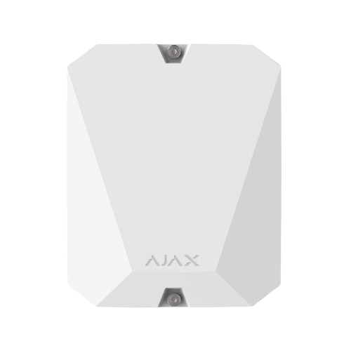 Ajax MultiTransmitter White — модуль підключення дротових датчиків до Ajax, білий