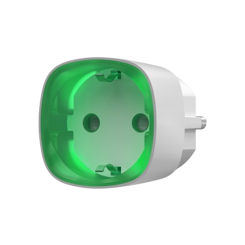 Ajax Socket White — розумна розетка з лічильником енергоспоживання до 2,5 кВт, білий