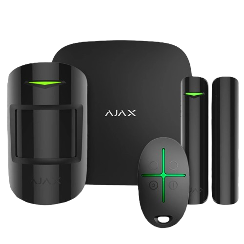 Ajax StarterKit Black — комплект бездротової охоронної сигналізації, чорний