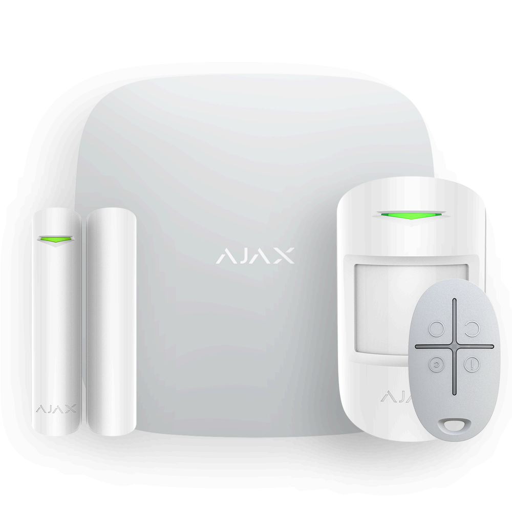 Ajax StarterKit White — комплект бездротової охоронної сигналізації, білий